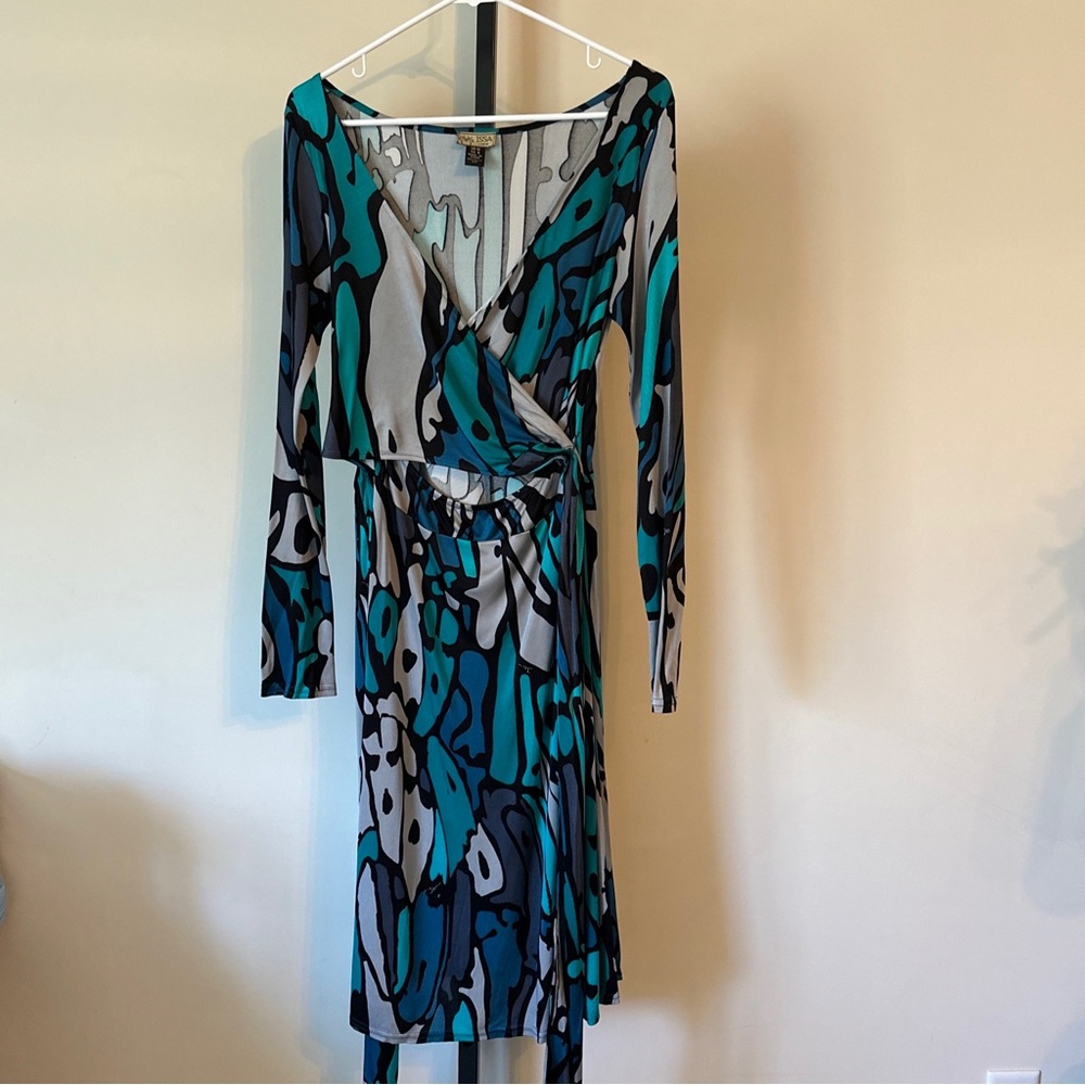 Issa London Wrap Silk Jersey dress. Multicolored size 6 US size 10 UK
